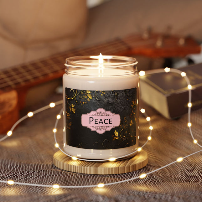 Gilded Noir Soy Candle - Clear Jar with Lid 9oz
