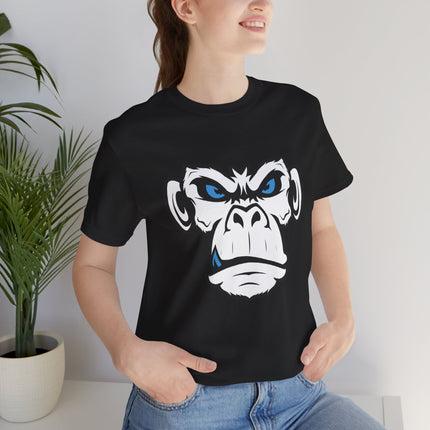 Monkeyface Unisex T-Shirt - Fierce Edgy Gorilla Tee, Angry Ape Graphic, Punk Rock Metal Style Monkey Tshirt