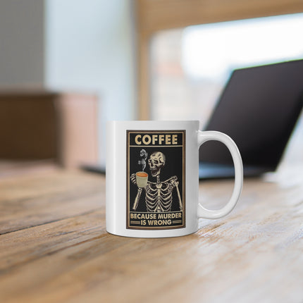 Perky Skeleton Ceramic Coffee Mug 11oz/15oz