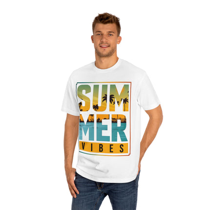 Summer Vibes Unisex Tee – Bright Bold and Ready for Sunshine, Retro Palm Tree Vacation Shirt, Casual Coastal Style , Multiple Colors