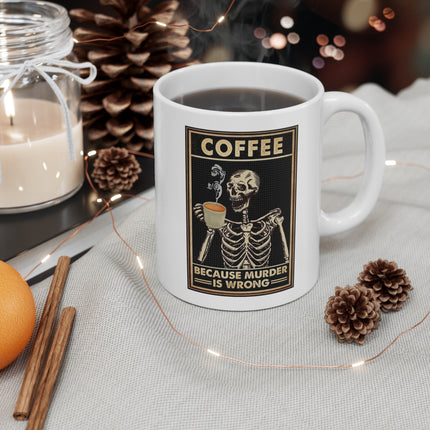 Perky Skeleton Ceramic Coffee Mug 11oz/15oz