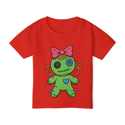 Pinsy Girl Voodoo Doll Toddler T-shirt – Funky & Unique Kawaii Graphic Tee for Toddlers & Little Kids (2T-6T) – Multi-Color Options