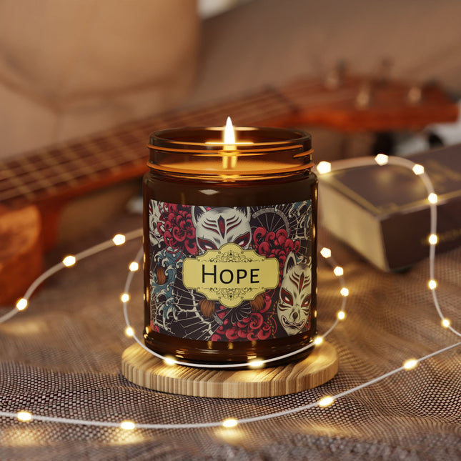Kitsune Whispers Soy Candle - Amber Jar with Lid 4oz/9oz