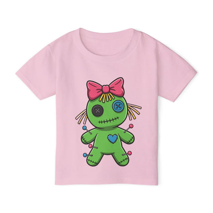 Pinsy Girl Voodoo Doll Toddler T-shirt – Funky & Unique Kawaii Graphic Tee for Toddlers & Little Kids (2T-6T) – Multi-Color Options
