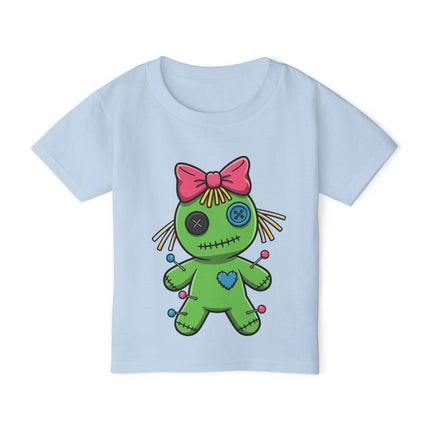 Pinsy Girl Voodoo Doll Toddler T-shirt – Funky & Unique Kawaii Graphic Tee for Toddlers & Little Kids (2T-6T) – Multi-Color Options