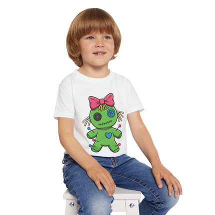 Pinsy Girl Voodoo Doll Toddler T-shirt – Funky & Unique Kawaii Graphic Tee for Toddlers & Little Kids (2T-6T) – Multi-Color Options