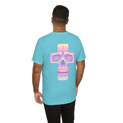Pastel Skullface Unisex T-Shirt -  Cross Punk Rock Metal Tshirt