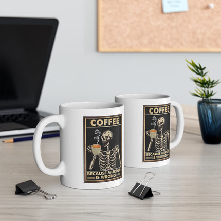 Perky Skeleton Ceramic Coffee Mug 11oz/15oz