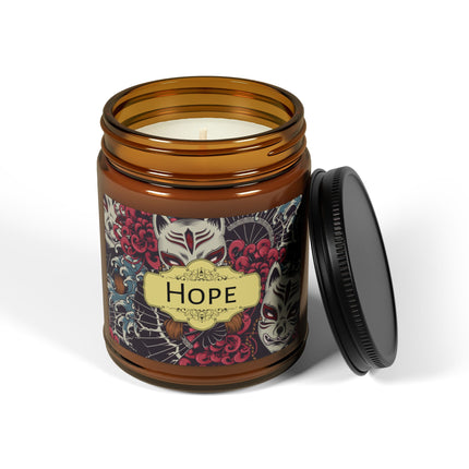 Kitsune Whispers Soy Candle - Amber Jar with Lid 4oz/9oz