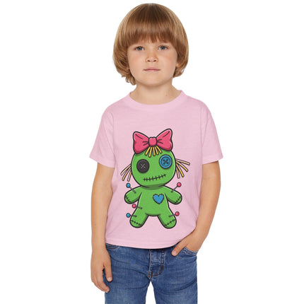 Pinsy Girl Voodoo Doll Toddler T-shirt – Funky & Unique Kawaii Graphic Tee for Toddlers & Little Kids (2T-6T) – Multi-Color Options