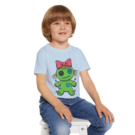 Pinsy Girl Voodoo Doll Toddler T-shirt – Funky & Unique Kawaii Graphic Tee for Toddlers & Little Kids (2T-6T) – Multi-Color Options