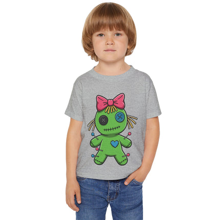 Pinsy Girl Voodoo Doll Toddler T-shirt – Funky & Unique Kawaii Graphic Tee for Toddlers & Little Kids (2T-6T) – Multi-Color Options