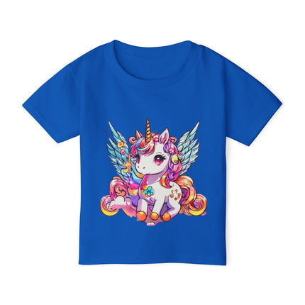 Novapuff Unicorn Toddler T-Shirt - Pretty Rainbow Graphic, Pastel Cute Glitter Unicorn, Angel Wings, Pegasus, Pegahorn