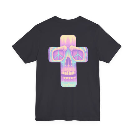 Pastel Skullface Unisex T-Shirt -  Cross Punk Rock Metal Tshirt