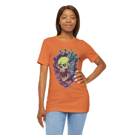 Psyhedelic Skull Unisex T-Shirt - Rainbow Punk Rock Skull Tshirt, Pastel Grunge Indie Boho Top, Psychedelic Skeleton Tee