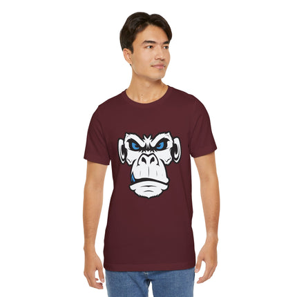 Monkeyface Unisex T-Shirt - Fierce Edgy Gorilla Tee, Angry Ape Graphic, Punk Rock Metal Style Monkey Tshirt