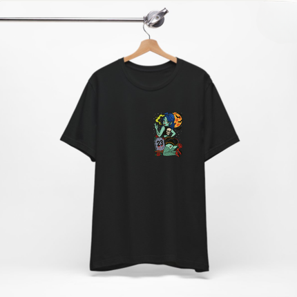 Graveyard Glamour Unisex T-Shirt – Rockabilly Gothic Pin-Up Art Tee, Dark Vintage Cemetery Girl Meets Pinup Zombie