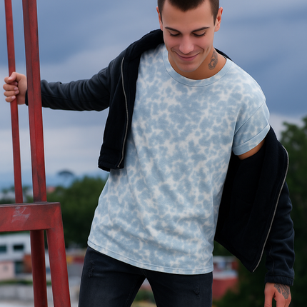 Crux Inversa Tie-Dye Unisex Tee - Inverted Cross TShirt, Grunge meets hippie, Metalhead rainbow warrior, Festival Chaos core, Alt Street Festival Shirt