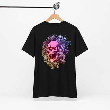 No One Cares Unisex T-Shirt - Rainbow Punk Rock Skull Tshirt, Pastel Grunge Indie Boho Top, Psychedelic Skeleton