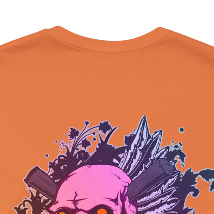 No One Cares Unisex T-Shirt - Rainbow Punk Rock Skull Tshirt, Pastel Grunge Indie Boho Top, Psychedelic Skeleton