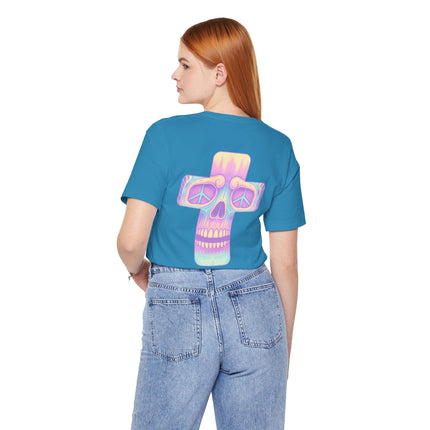 Pastel Skullface Unisex T-Shirt -  Cross Punk Rock Metal Tshirt