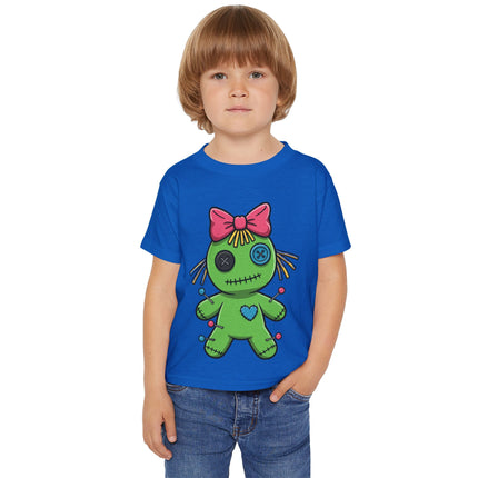 Pinsy Girl Voodoo Doll Toddler T-shirt – Funky & Unique Kawaii Graphic Tee for Toddlers & Little Kids (2T-6T) – Multi-Color Options