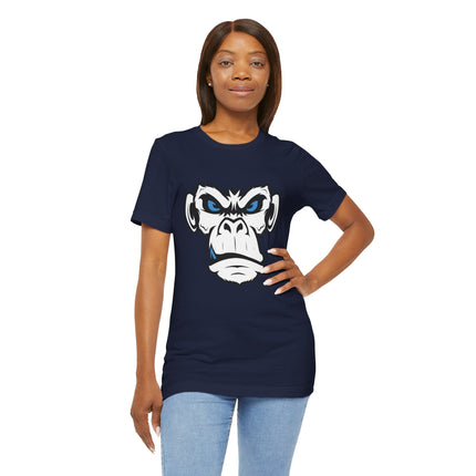 Monkeyface Unisex T-Shirt - Fierce Edgy Gorilla Tee, Angry Ape Graphic, Punk Rock Metal Style Monkey Tshirt