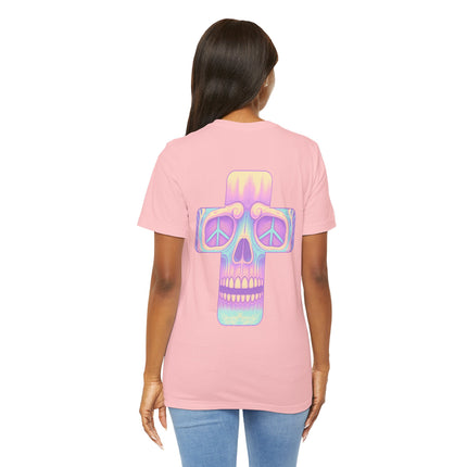 Pastel Skullface Unisex T-Shirt -  Cross Punk Rock Metal Tshirt