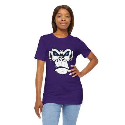 Monkeyface Unisex T-Shirt - Fierce Edgy Gorilla Tee, Angry Ape Graphic, Punk Rock Metal Style Monkey Tshirt