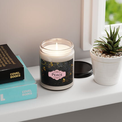 Gilded Noir Soy Candle - Clear Jar with Lid 9oz