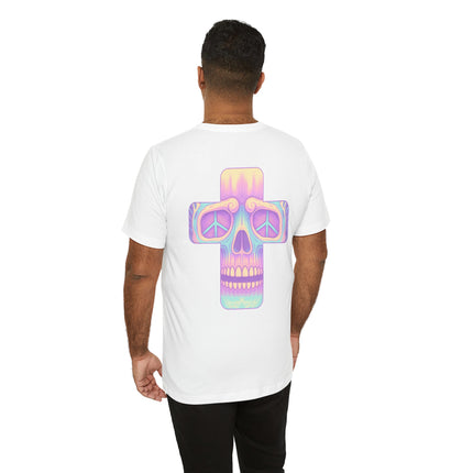 Pastel Skullface Unisex T-Shirt -  Cross Punk Rock Metal Tshirt