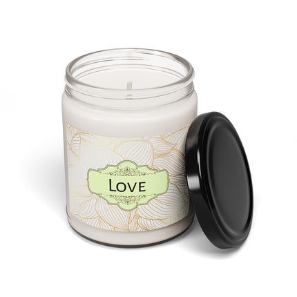 Golden Leaves Soy Candle - Clear Jar with Lid 9oz