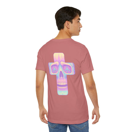 Pastel Skullface Unisex T-Shirt -  Cross Punk Rock Metal Tshirt