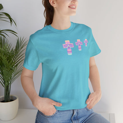 Pastel Skullface Unisex T-Shirt -  Cross Punk Rock Metal Tshirt