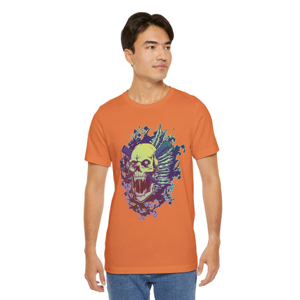 Psyhedelic Skull Unisex T-Shirt - Rainbow Punk Rock Skull Tshirt, Pastel Grunge Indie Boho Top, Psychedelic Skeleton Tee