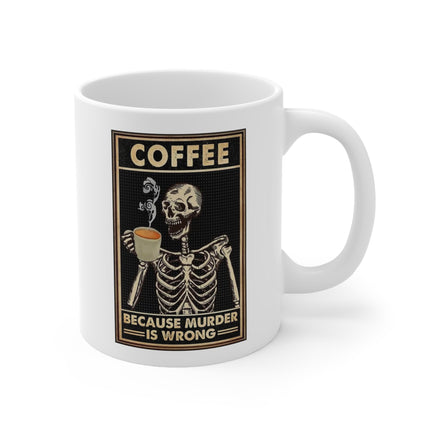 Perky Skeleton Ceramic Coffee Mug 11oz/15oz