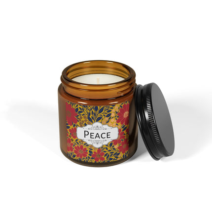 Saffron Sky Soy Candle - Amber Jar with Lid 4oz/9oz