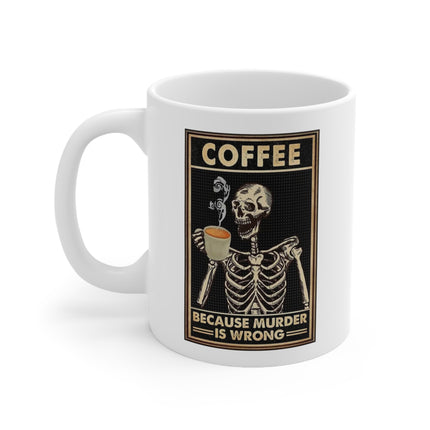 Perky Skeleton Ceramic Coffee Mug 11oz/15oz