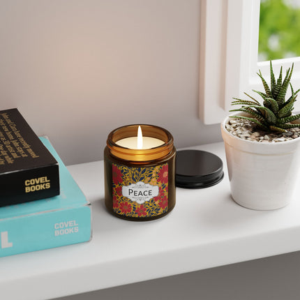 Saffron Sky Soy Candle - Amber Jar with Lid 4oz/9oz