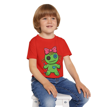 Pinsy Girl Voodoo Doll Toddler T-shirt – Funky & Unique Kawaii Graphic Tee for Toddlers & Little Kids (2T-6T) – Multi-Color Options