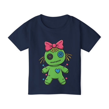 Pinsy Girl Voodoo Doll Toddler T-shirt – Funky & Unique Kawaii Graphic Tee for Toddlers & Little Kids (2T-6T) – Multi-Color Options