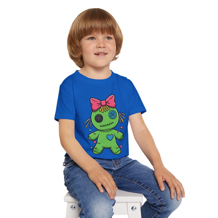 Pinsy Girl Voodoo Doll Toddler T-shirt – Funky & Unique Kawaii Graphic Tee for Toddlers & Little Kids (2T-6T) – Multi-Color Options
