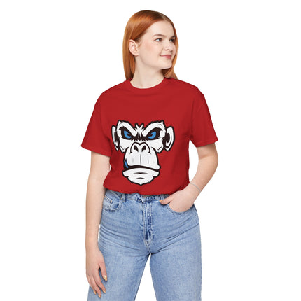 Monkeyface Unisex T-Shirt - Fierce Edgy Gorilla Tee, Angry Ape Graphic, Punk Rock Metal Style Monkey Tshirt