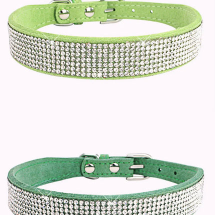 Jewelled Suede Pet Collar