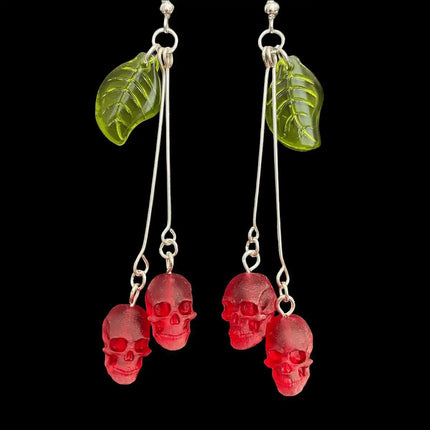 Cherry Skull Earrings
