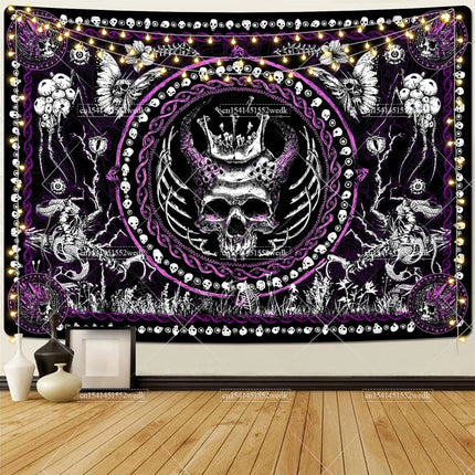 Skull Goat Tapestry Wall Hanging