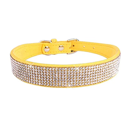 Jewelled Suede Pet Collar