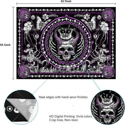 Skull Goat Tapestry Wall Hanging