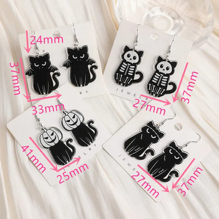 Halloween Kitty Earrings