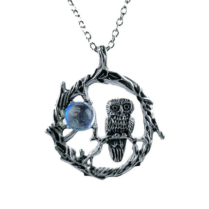 Owl & Moon Necklace